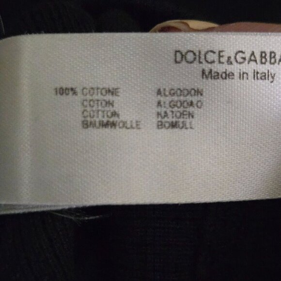 Dolce & Gabbana Genuine Black Italia T Shirt Size M - Picture 8 of 8